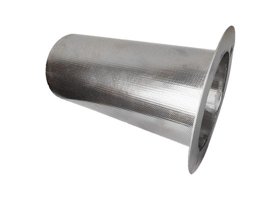 Stärke-Maschen-Filter-Sieb 3mm Loch-2mm mit Flansch-Silber
